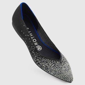 NEW Rothy’s Slate Metallic Pointed Toe Flats 8
